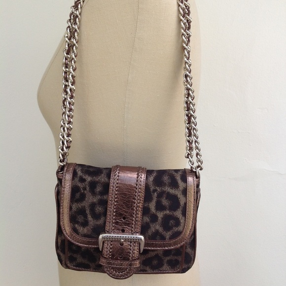 Brighton Leopard Canvas & Leather Crossbody Bag - Picture 8 of 11